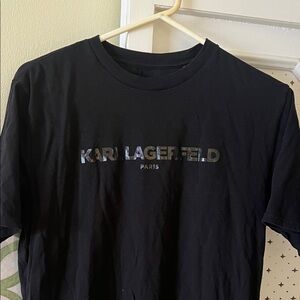 Karl Lagerfeld Black Tee with Logo